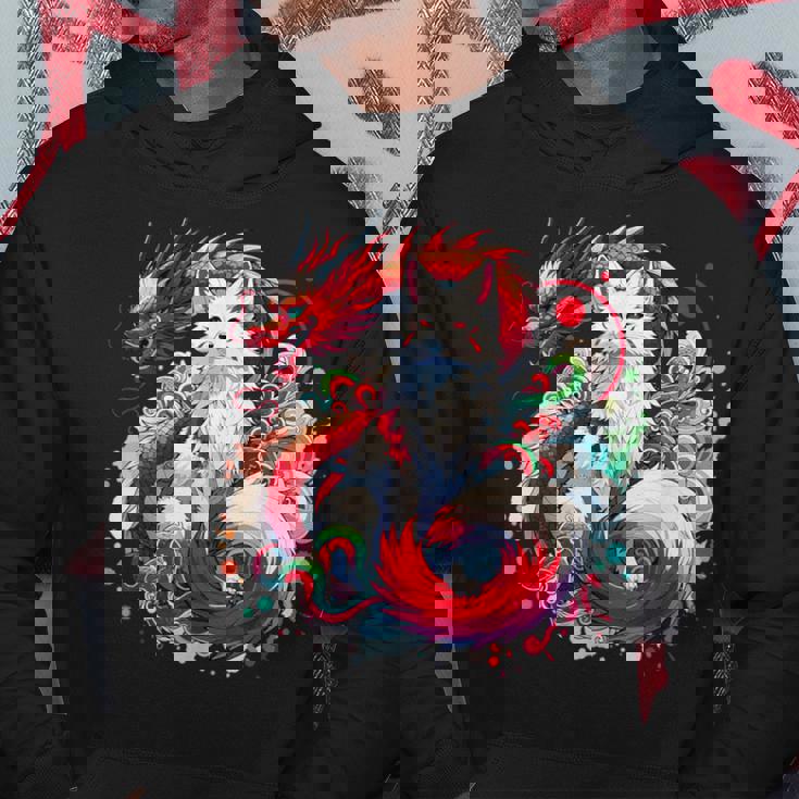 九尾狐 きつね竜 パーカー 面白い贈り物