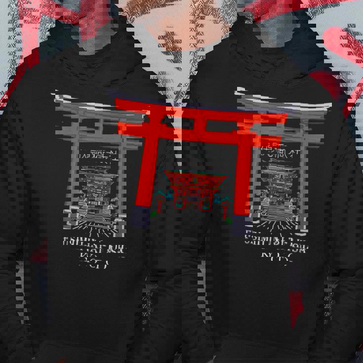 京都、日本、神社、伏見稲荷大社、ドローイング パーカー 面白い贈り物