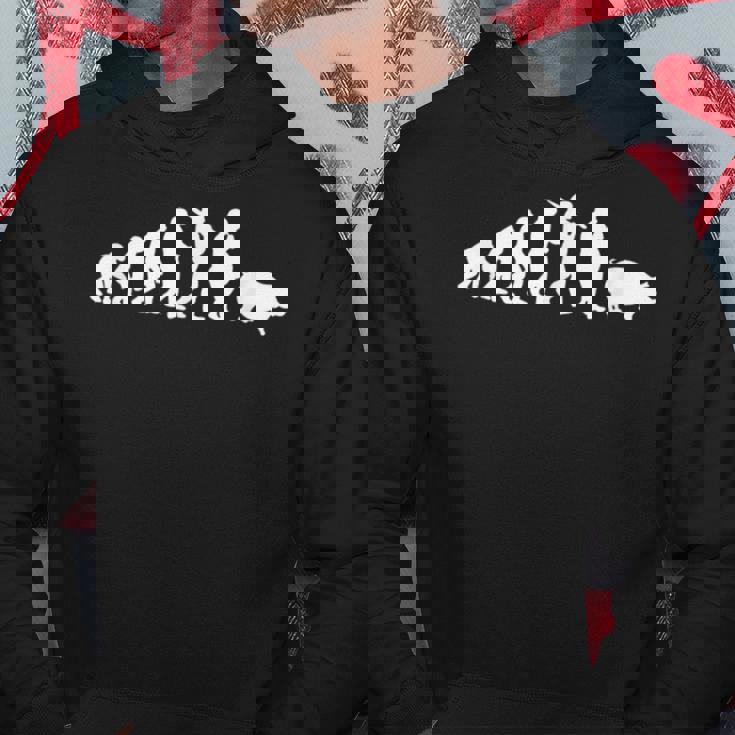 人が太い豚になる進化 パーカー 面白い贈り物