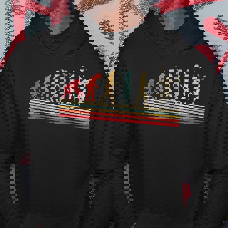 人類進化 バドミントンデザイン パーカー 面白い贈り物