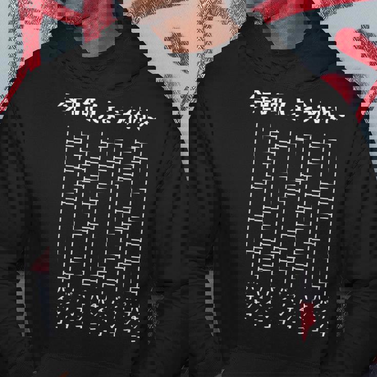 今日何しようかなー あみだくじの面白ネタ パチンコ あみだくじ ギャグ ジョーク パチンコ好き おもしろ パーカー 面白い贈り物