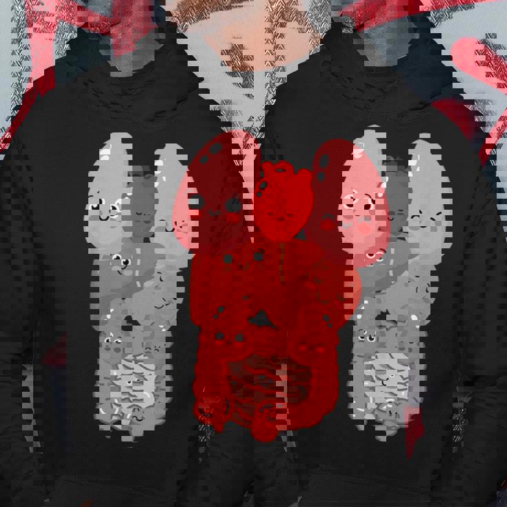 内臓 面白い 人体 解剖学 微笑 パーカー 面白い贈り物