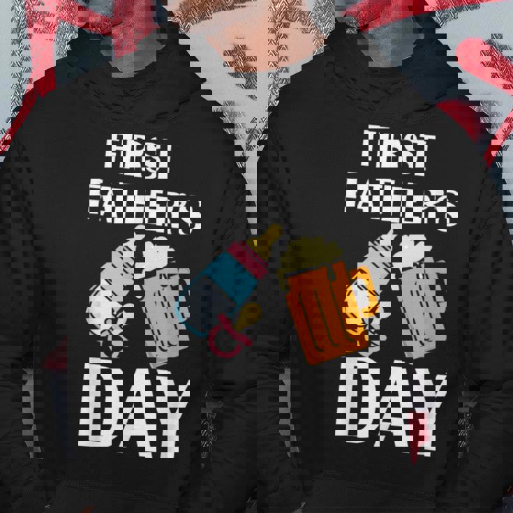 初めての父の日 ビール ミルク 新しいお父さん お父さん 若い親 パーカー 面白い贈り物