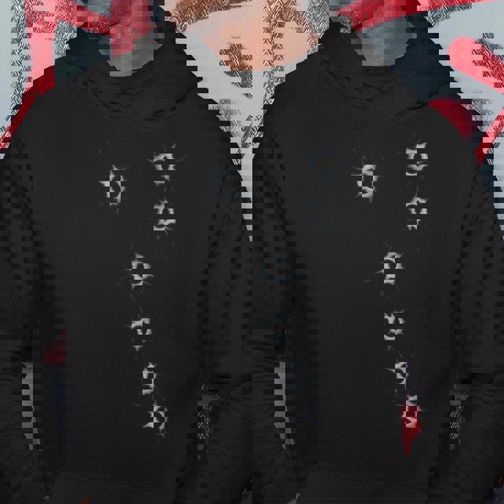 北斗七星と弾痕の融合で魅せる大胆スタイル パーカー 面白い贈り物