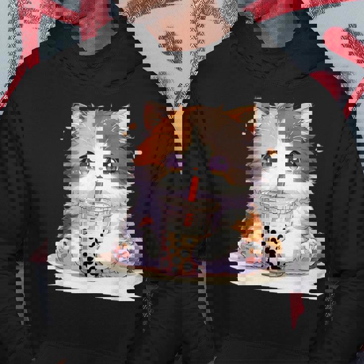 原宿竹下通りの可愛い子猫 アニメ好き オタクを癒すタピオカ茶 パーカー 面白い贈り物