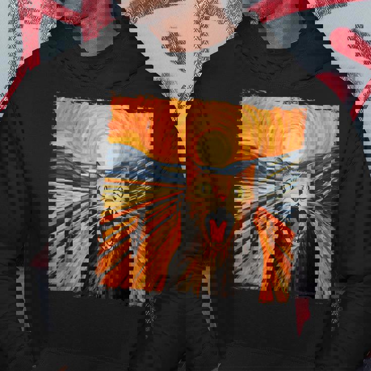 叫ぶ猫、エドヴァルド・ムンク風、面白い猫 パーカー 面白い贈り物