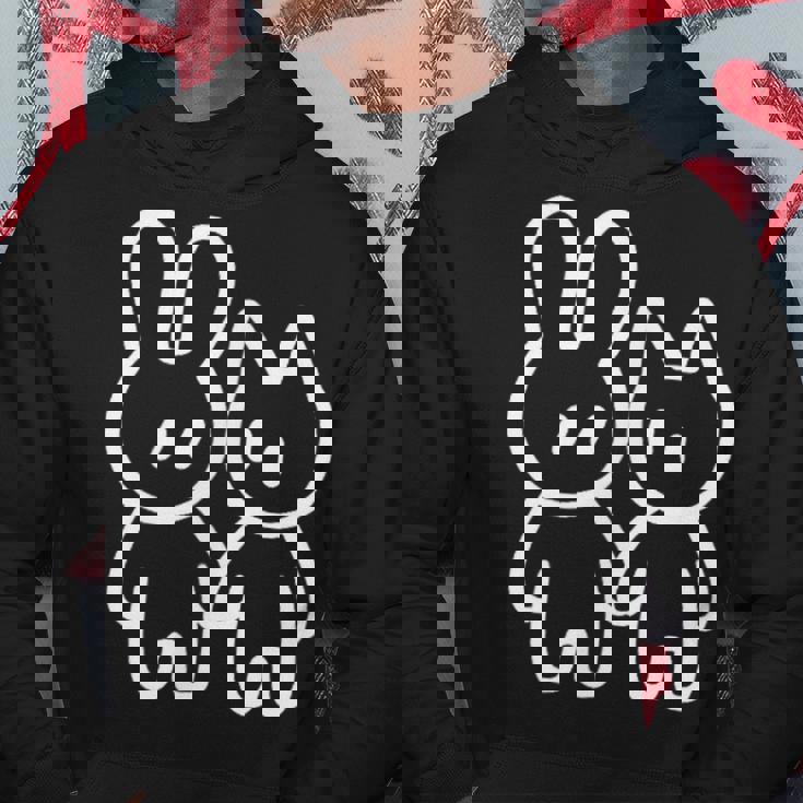 可愛いカワイイ Y2k コケット猫 うさぎと猫 パーカー 面白い贈り物