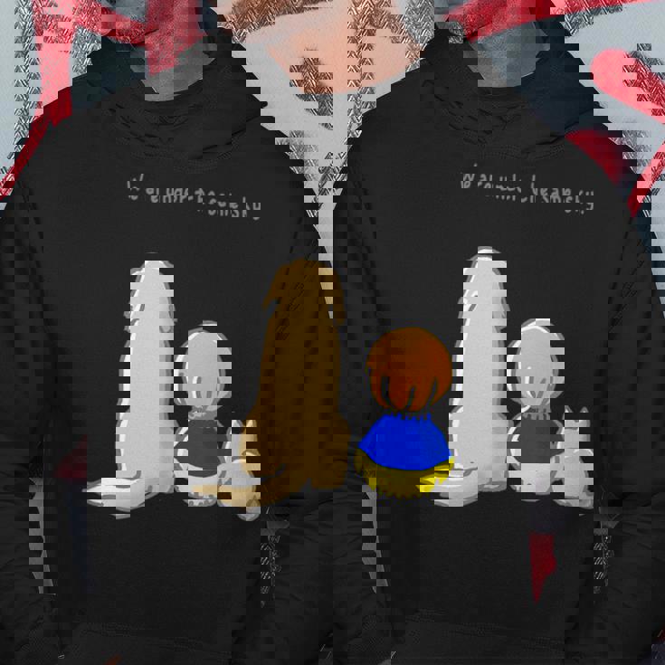 同じ空の下 ウクライナ 反戦 平和 希望 仲間 家族 犬 猫 メンズ レディース キッズ パーカー 面白い贈り物