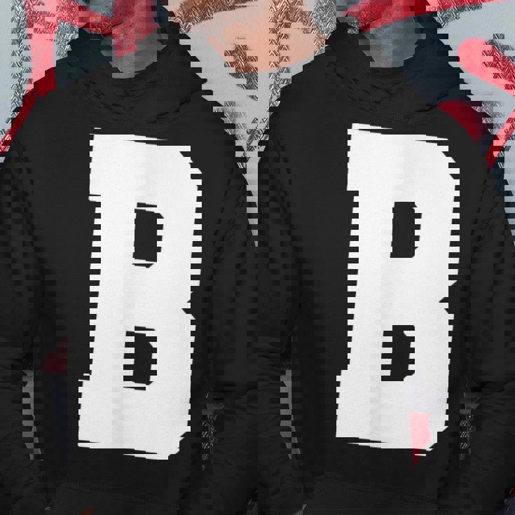 大文字b アルファベットモノグラム イニシャル パーカー 面白い贈り物