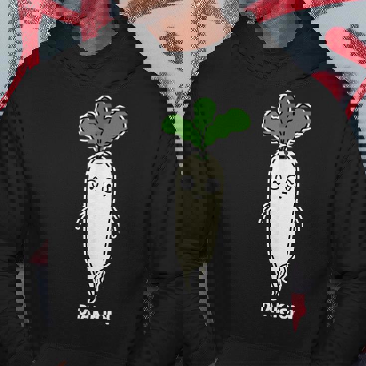 大根 顔 イラスト かわいい おもしろ 簡単 シンプル ゆるい 野菜 パーカー 面白い贈り物