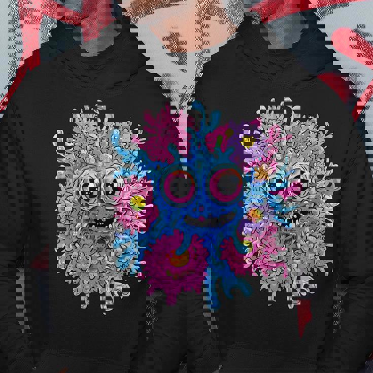 奇抜なハッピーモンスター 大きな瞳 パーカー 面白い贈り物