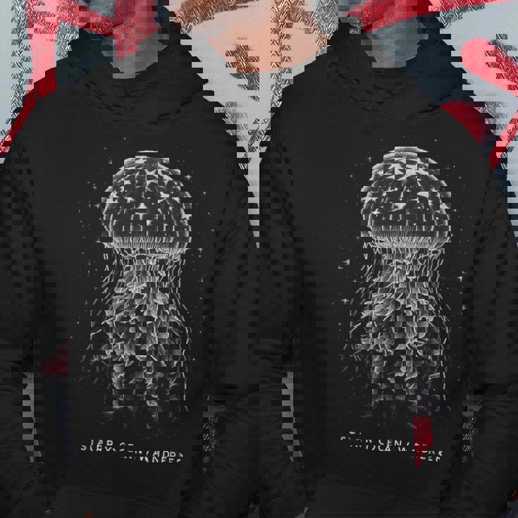 宇宙クラゲ 星空の海の放浪者 クラゲ好き パーカー 面白い贈り物