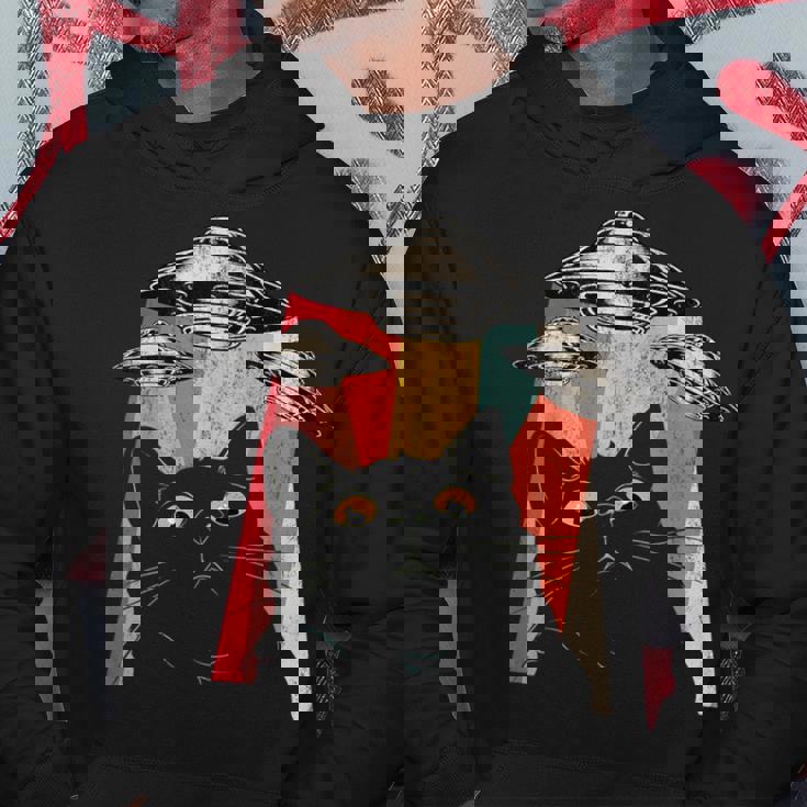 宇宙船 宇宙人 猫 Ufo 黒猫 面白い パーカー 面白い贈り物