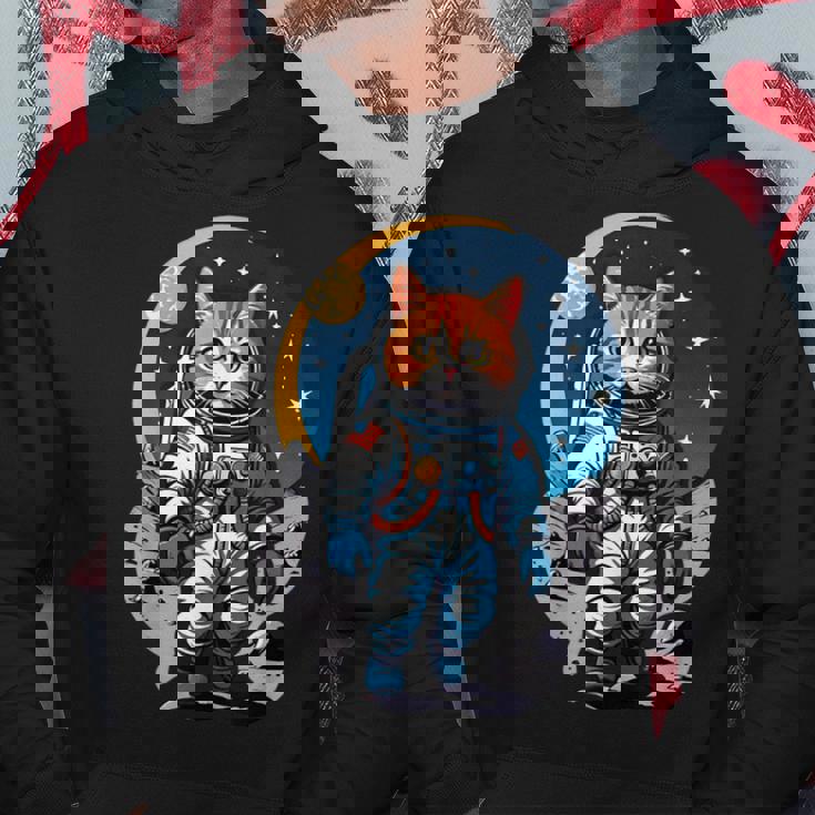 宇宙飛行士 02 宇宙飛行士 猫 パーカー 面白い贈り物