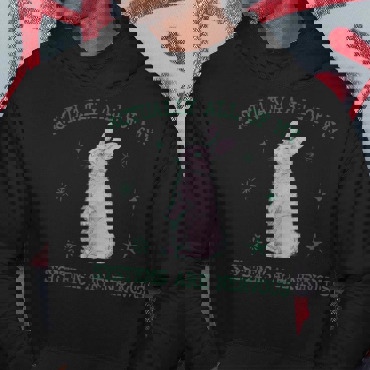 実は俺のシステムバニーのウサギは神経質な不安 パーカー 面白い贈り物