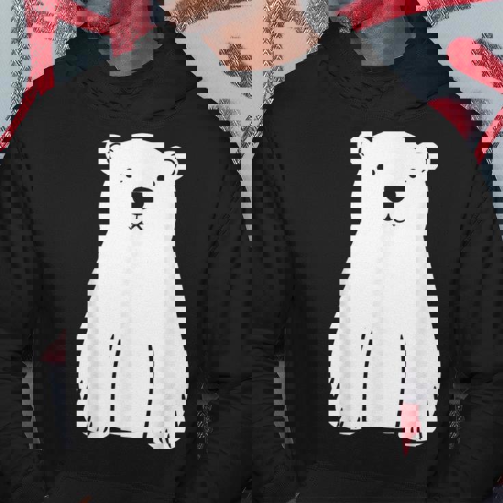 小さなシロクマ かわいいミニマリスト シンプルなシロクマ パーカー 面白い贈り物