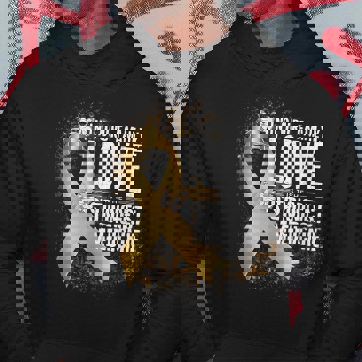 小児がん啓発 最強の薬 ゴールドリボン パーカー 面白い贈り物