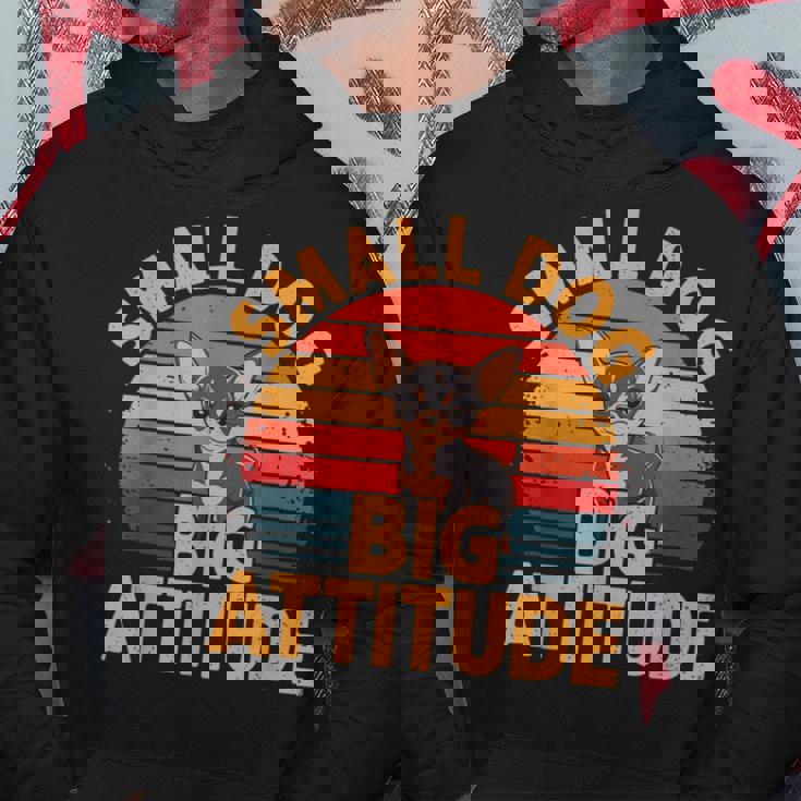 小型犬 大きな態度 レトロ 犬 品種 チワワ パーカー 面白い贈り物