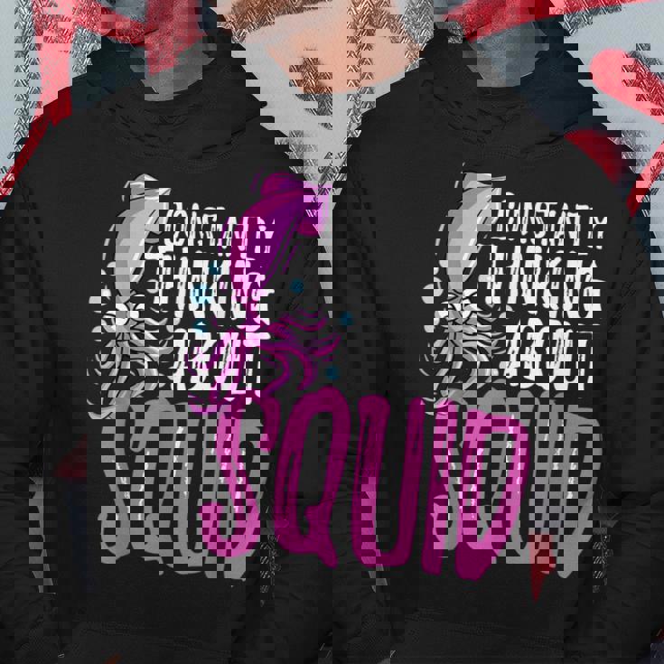 常にイカを考える パーカー 面白い贈り物