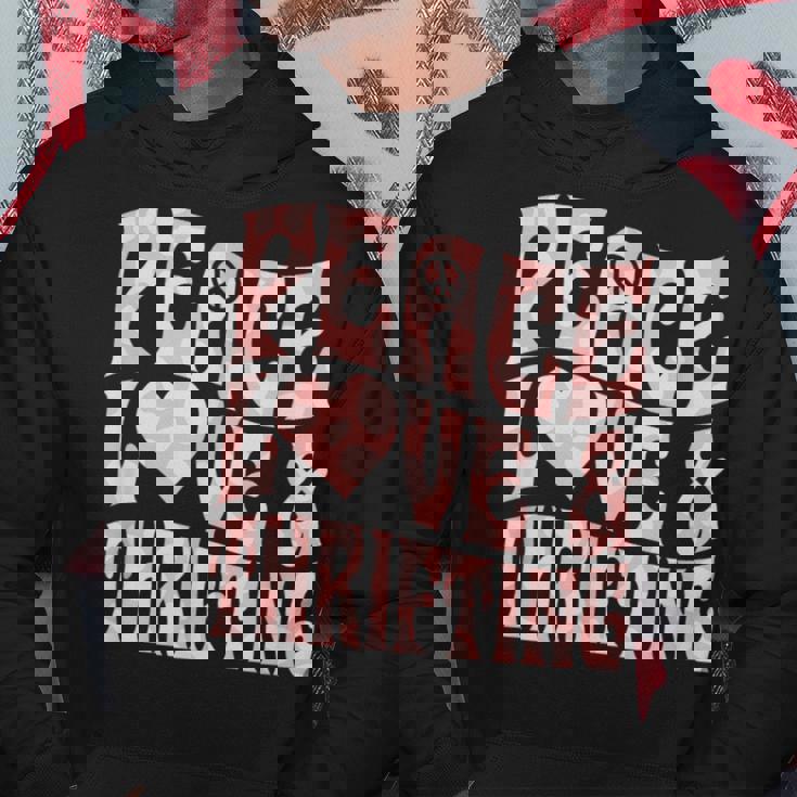 平和の愛と倹約心と平和のシンボル。 パーカー 面白い贈り物