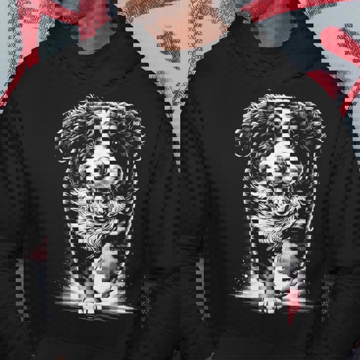 幸せなポーズでかわいいバーニーズマウンテンドッグ パーカー 面白い贈り物