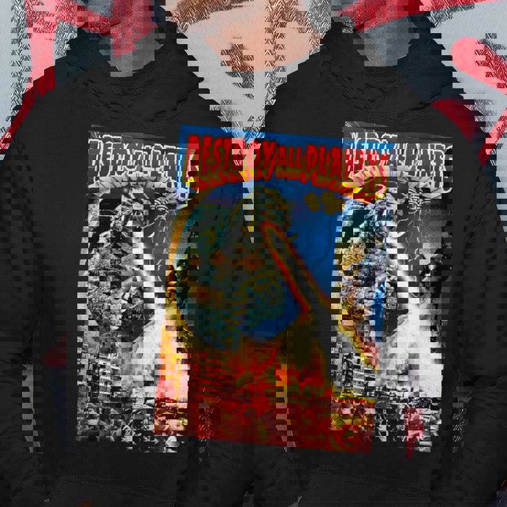 怪獣全惑星怪獣を破壊 パーカー 面白い贈り物