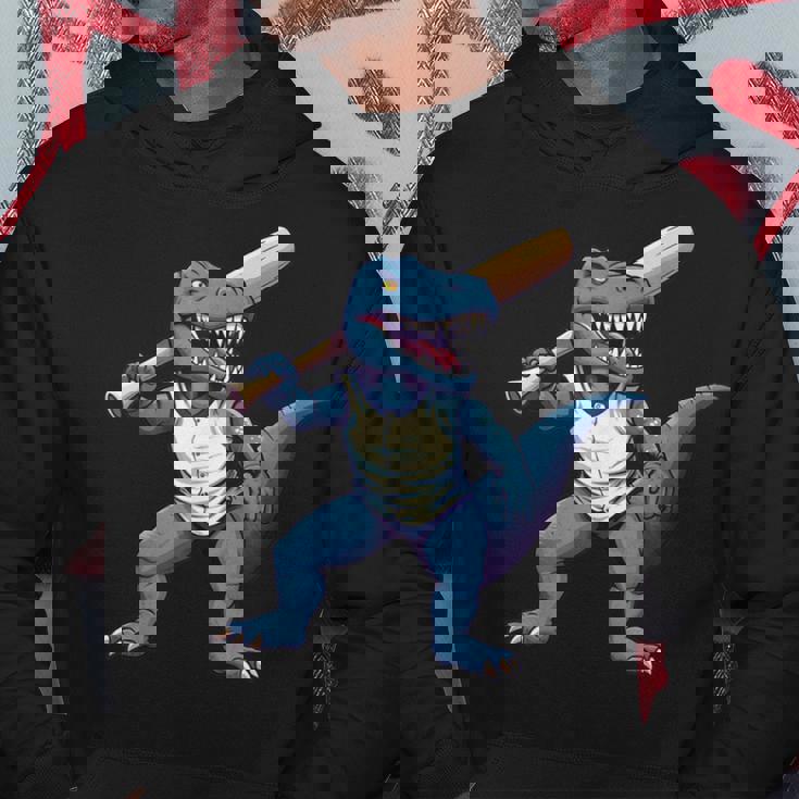 恐竜 野球 シーズン バット ボール パーク トレックス ディノ ホームラン ヒット パーカー 面白い贈り物