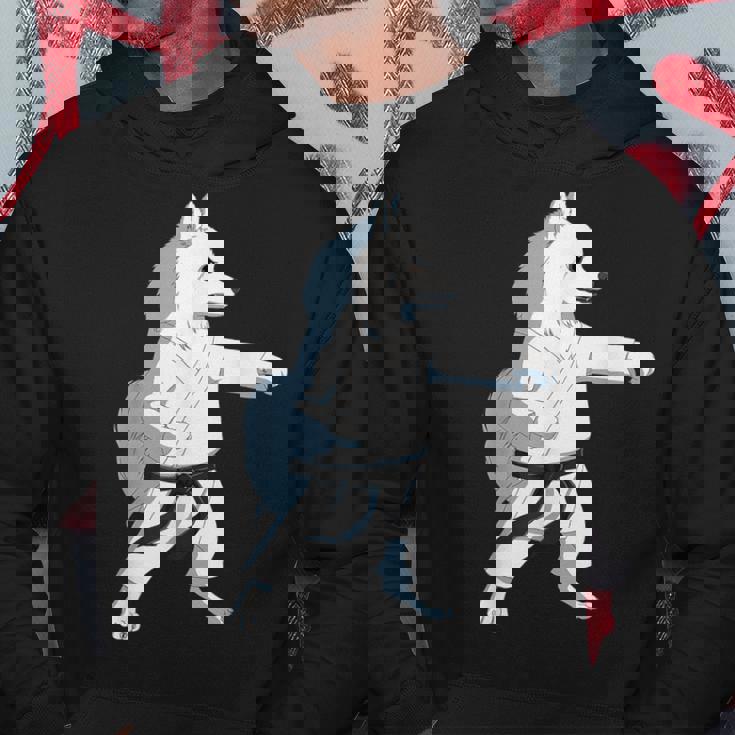 愉快な空手犬 日本のスピッツ パーカー 面白い贈り物