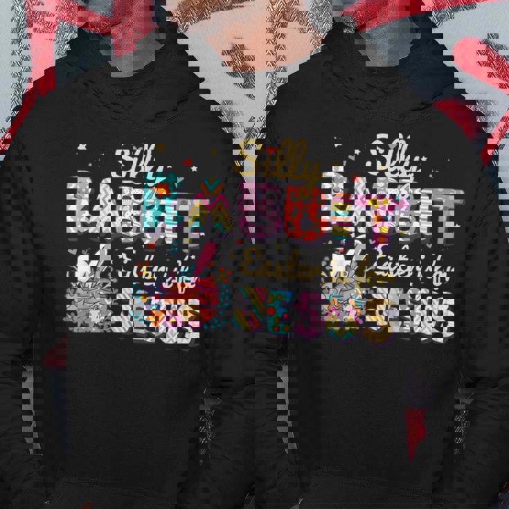 愚かなウサギ イースターはイエスのためです イースターバニー かわいいクリスチャン パーカー 面白い贈り物