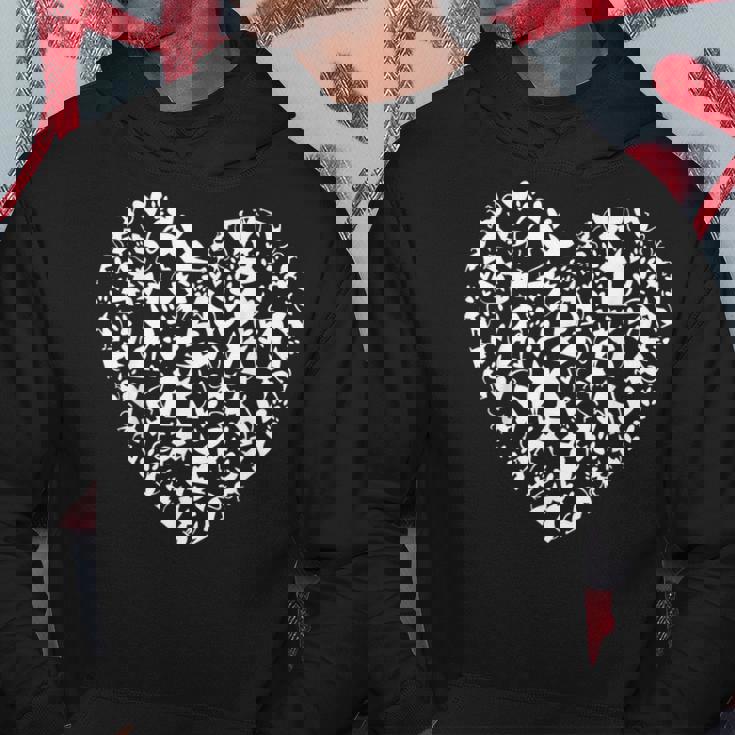 愛猫ハートコラージュ猫 パーカー 面白い贈り物