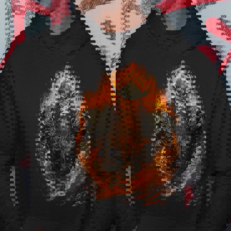 戦いの最中の獰猛なヴァイキング戦士 パーカー 面白い贈り物