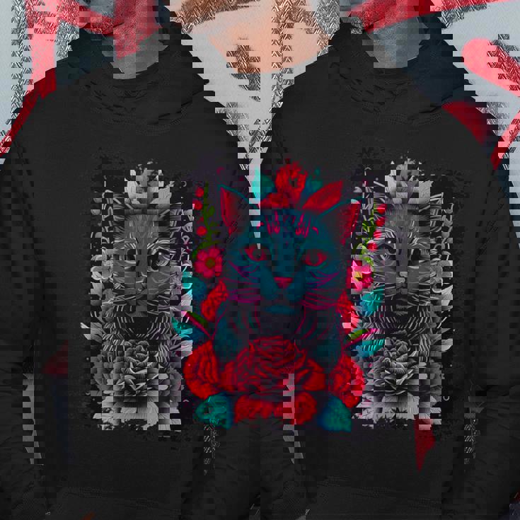 抽象的な猫ポップアートグラフィティ パーカー 面白い贈り物