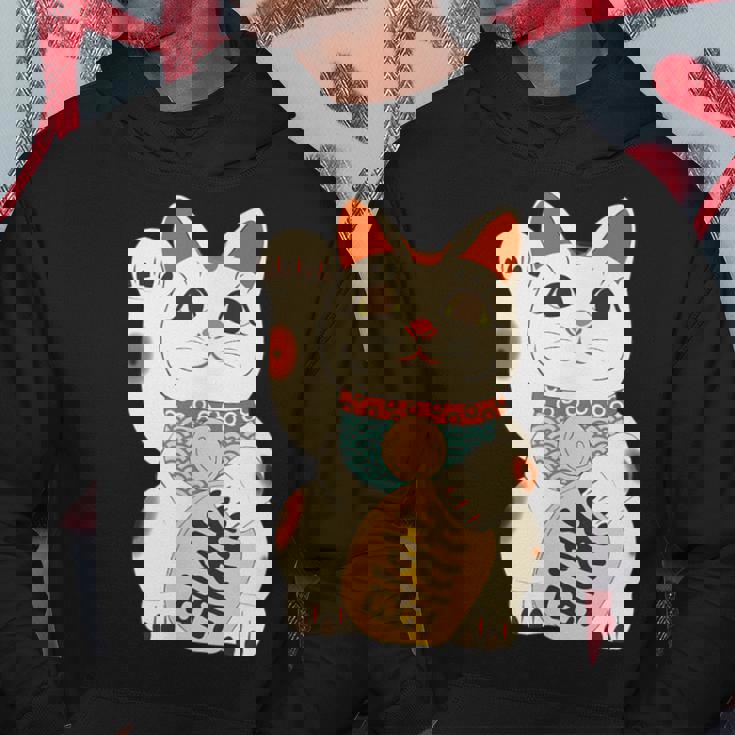 招き猫 日本の招き猫まねき猫日本の幸運猫 パーカー 面白い贈り物