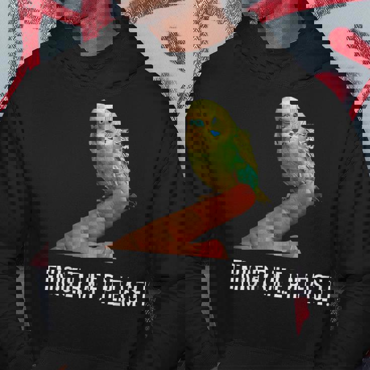 指の上のセキセイインコ 楽しいインコ セキセイインコ 鳥好きのギフト パーカー 面白い贈り物