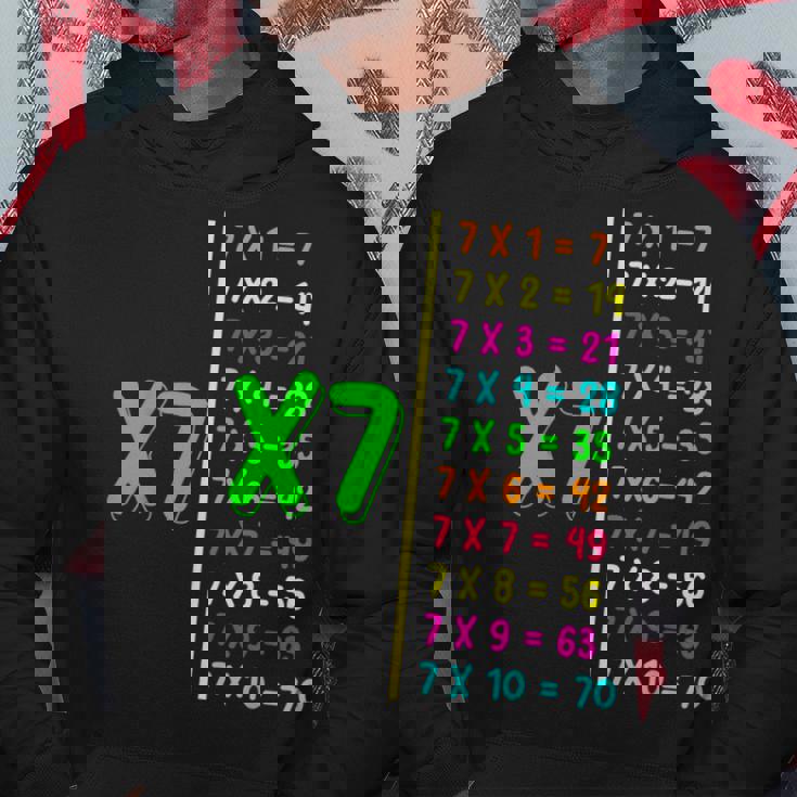 掛け算表7 小学生 算数の日 キッズ 男の子 パーカー 面白い贈り物