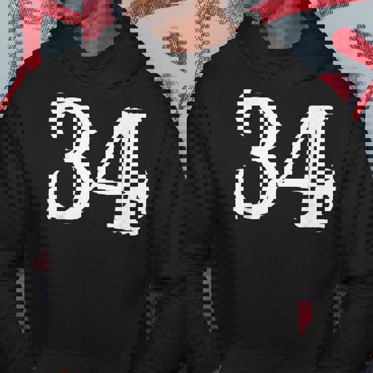 数字 34インチ ホワイト 大 太字 アメリカンウエストスタイル フォント パーカー 面白い贈り物