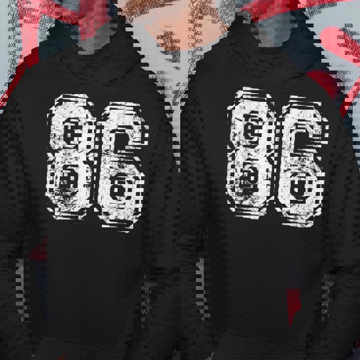 数字 86 ヴィンテージ 1986 誕生日 レトロ ヴィンテージ ルック パーカー 面白い贈り物