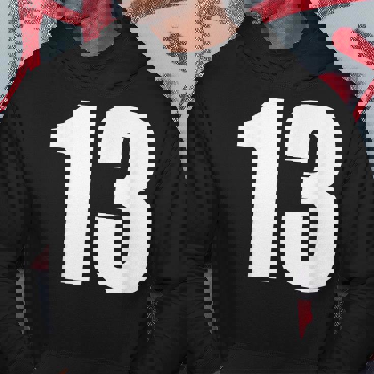 数字 Nhirn 数字 13 プレーン 白 数字 パーカー 面白い贈り物