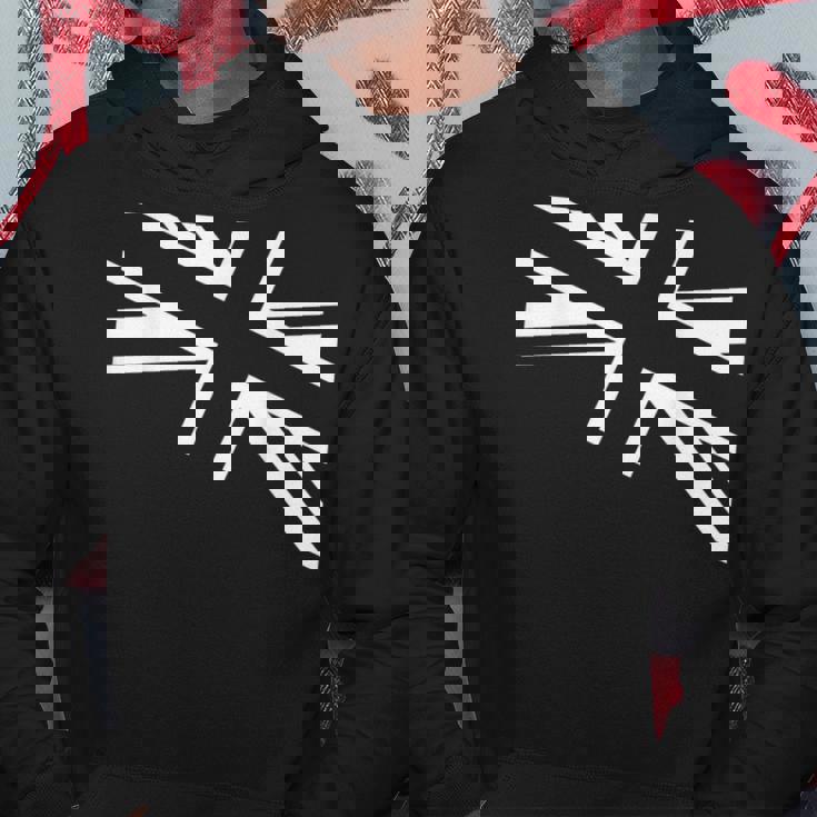 旗愛好家のためのユニオンジャックのホワイトデザイン。 パーカー 面白い贈り物