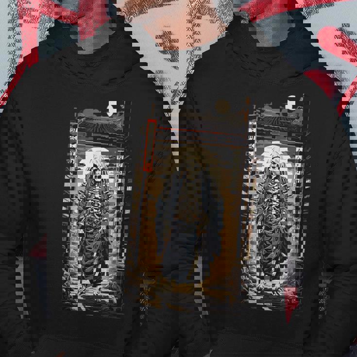 日本 妖怪 骨格 幽霊 美的 江戸 芸術 浮世絵風 パーカー 面白い贈り物