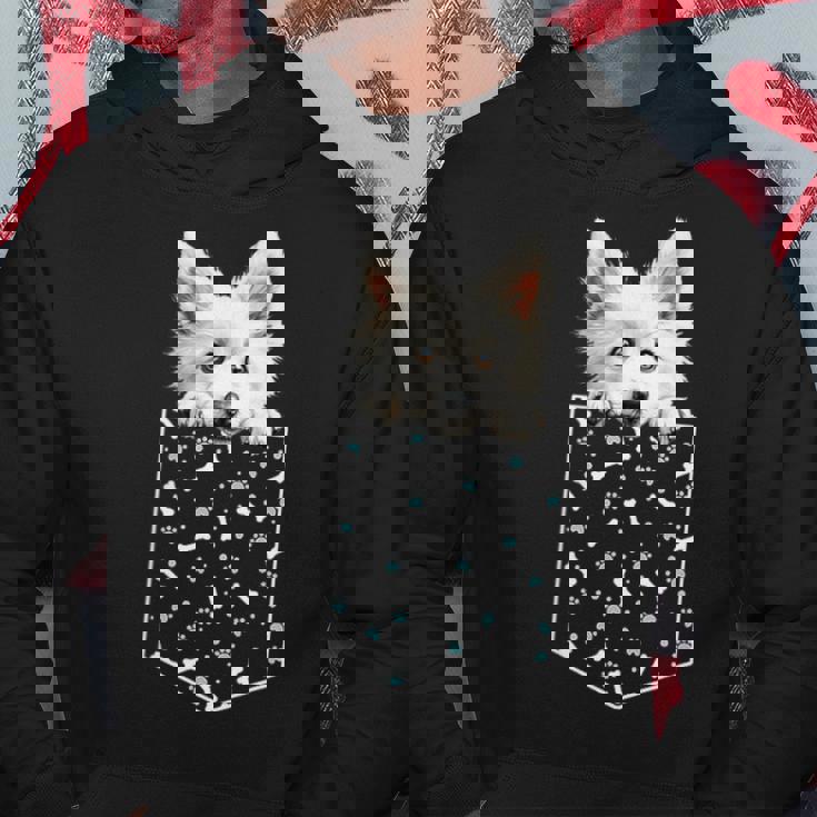 日本のスピッツ犬ポケット犬顔ペット愛好家 パーカー 面白い贈り物