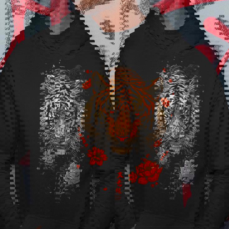 日本のタイガーフェイス 面白いグラフィックtシャツ パーカー 面白い贈り物