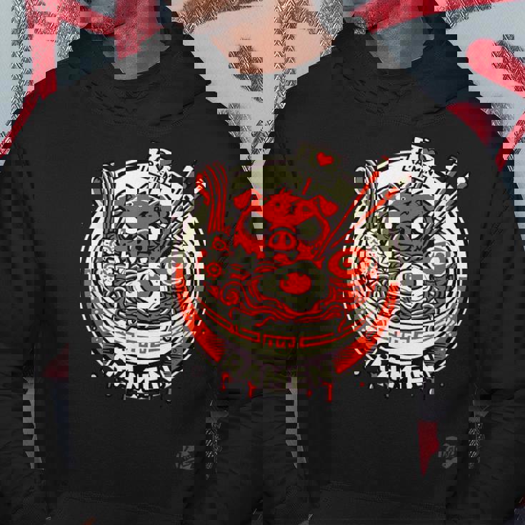 日本のラーメンは豚が大好き、ラーメンが大好き パーカー 面白い贈り物