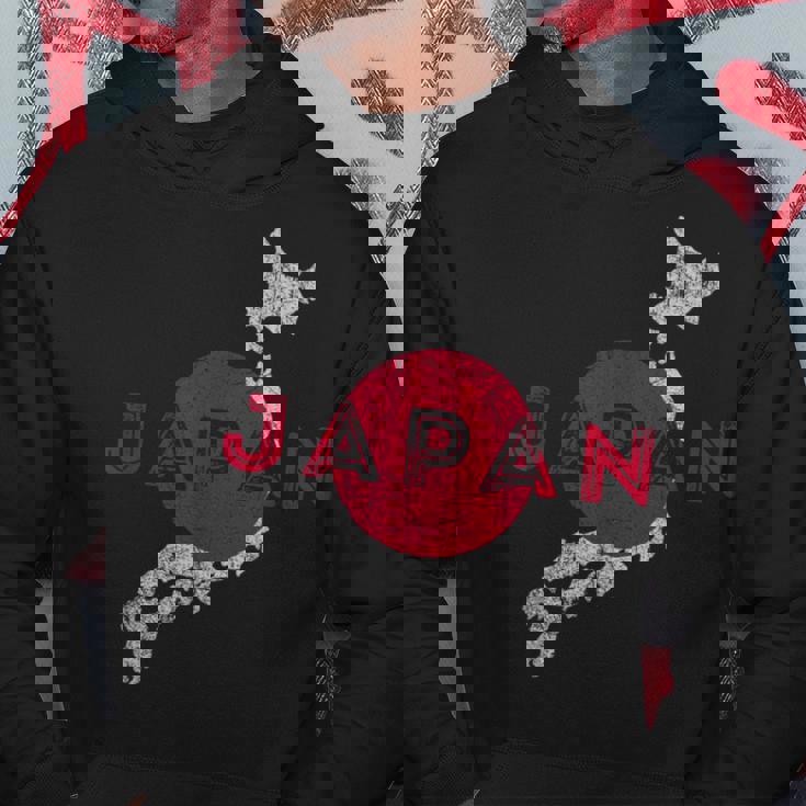 日本の地図と旗 日本のお土産 パーカー 面白い贈り物