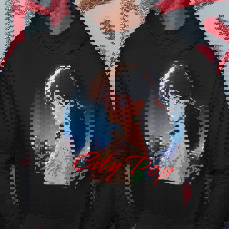 日本アニメ風 シティポップガール パーカー 面白い贈り物