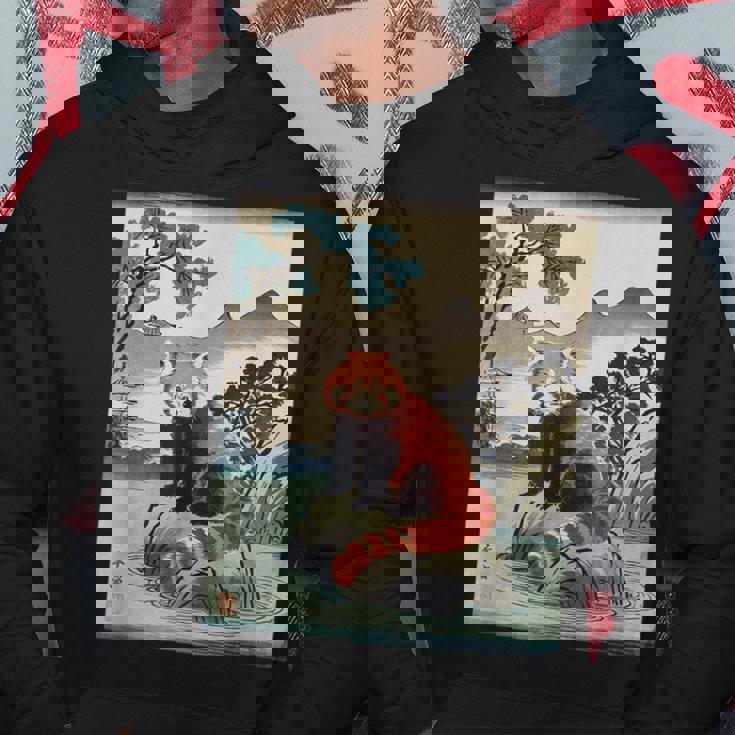 日本美術 レッサーパンダ 京斎 ヴィンテージ 日本 作品 パーカー 面白い贈り物