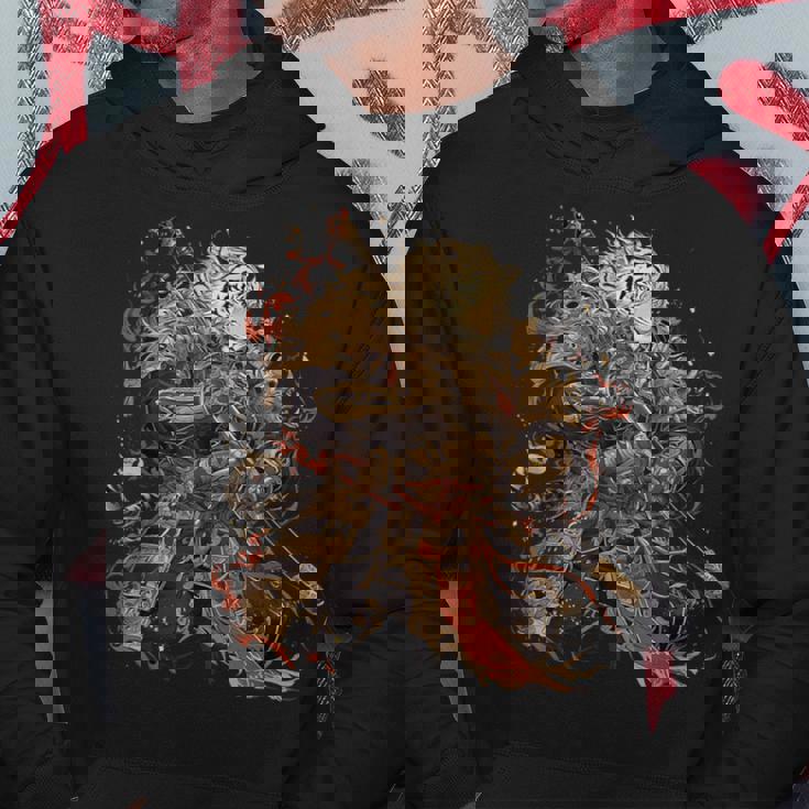 日本美術 虎 忍者 浮世絵 アニメ風 侍 虎 パーカー 面白い贈り物