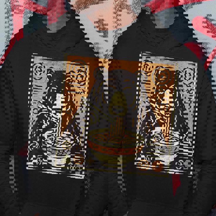 日本美術 野生動物 麺好き かわいい くま ラーメン パーカー 面白い贈り物