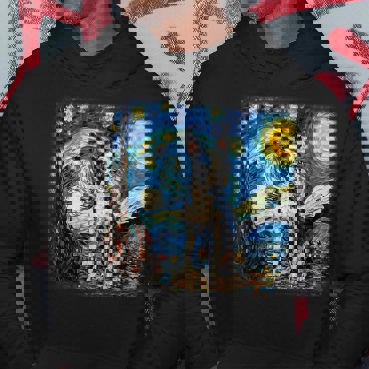 星月夜のヴァンゴッホ ボストンテリア パーカー 面白い贈り物