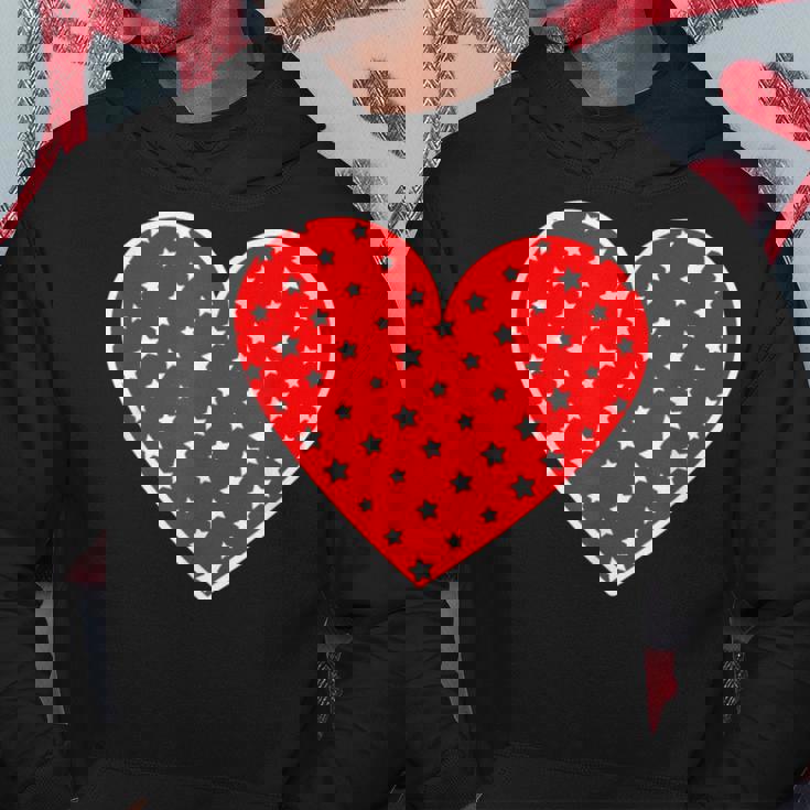 星柄のグラフィックハートプリント。 パーカー 面白い贈り物